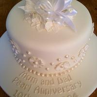 Pearl wedding anniversary cake!