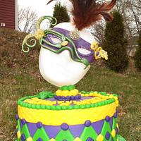 Mardi Gras Stagette Cake