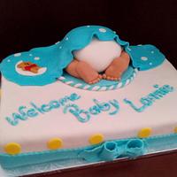 Baby bottom cake 
