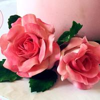 Pink gumpaste Roses