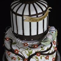 'love birds' Anniversary cake