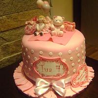 Pink birthday cake 