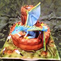 Skyrim Dragon Birthday Cake