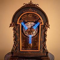 Flux Capacitor  steampunk mantelpiece clock. BTTF collab