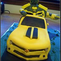 Bumblebee Transformer Cake