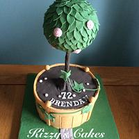 Topiary in Planter cake