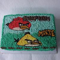 angry birds sheet cake