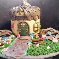 Fairy garden house - Decorated Cake by JACKIE - CakesDecor
