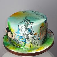 Painted cake