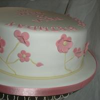 Pretty flowered cake