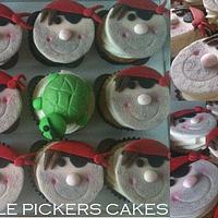 pirate cupcakes, and an eye patch wearing turtle!