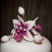 Sugar Cymbidium Orchid Cake Toppers