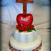 Hearts for Christ event cake