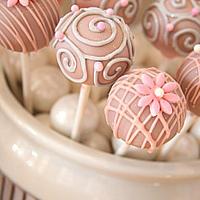 Pink and Grey Cake Pops