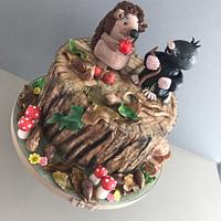    Tree trunk cake 🦔🍂
