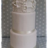 Tuxedo Pleat Wedding Cake
