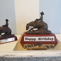 Equestrian trophy cake