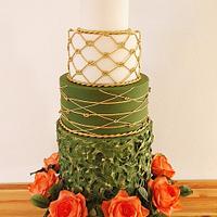 Emerald Green Wedding Cake