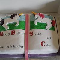 Birthday book cake