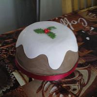 a christmas pudding cake