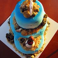 Sea coast cake