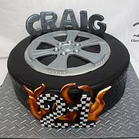 14" Tyre cake for 21st