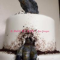 Indominus rex in Jurassic world  birthday cake.