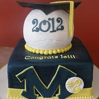 volleyball graduation cake