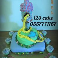 Rapunzel Tangled cake