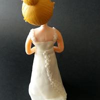 Cake topper, bride and groom