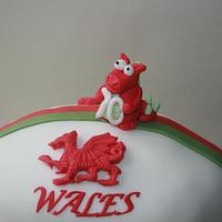 Carved Welsh Rugby Ball 
