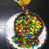 M&M's Anti-Gravity Cake