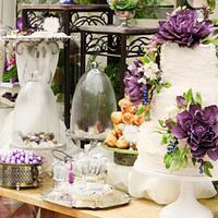 Ruffle Wedding Cake with Sugar Flowers