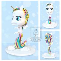 3D Gravity Chibi Unicorn Cake