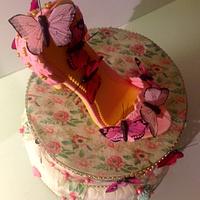 Butterflies fairy birthday cake