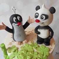 Panda and Little Mole cake