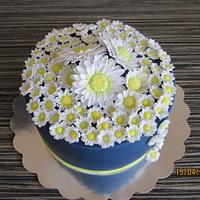 Daisies & Gerbera Cake
