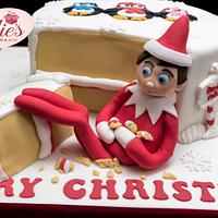 Elf on the Shelf Christmas Cake