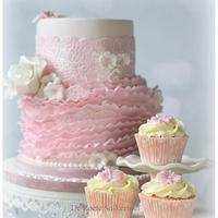 Pink and ruffles birthday cake. Finally 21!