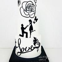 Wedding cake black&white 