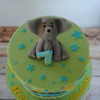 Boys 1st Elephant Birthday Cake