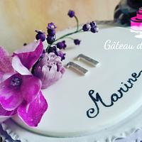 Dior cake with fantasy flowers 