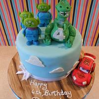 Toy story/ cars inspired cake