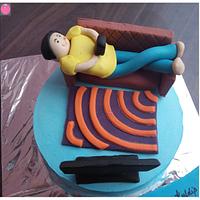 Relaxing man cake