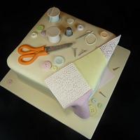 Sewing Themed Cake