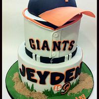 SF Giants tiered jersey cake
