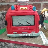 3d Fire engine cake