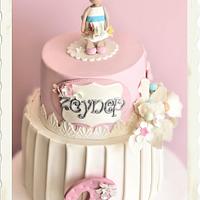 Pink&White Babygirl Cake