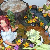 garden fairys cake stand -all edible