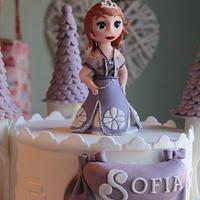 Princess Sofia castle cake 